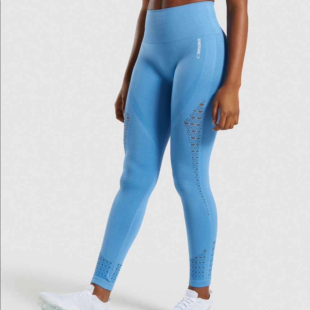 Gymshark energy+ seamless legging in malibu blue